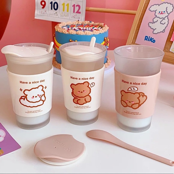 Cup double glass frost thermal insulation spoon - Picture 5 of 15